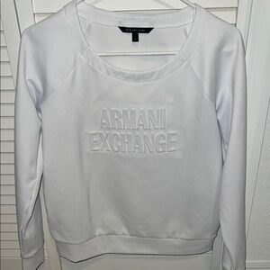 Armani Exchange White Sweatshirt